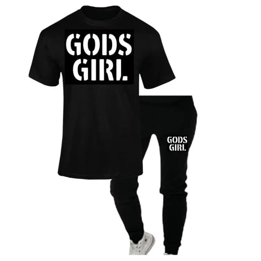 Christian Joggers Christian Sweatpants Gods Girl Exclusive Edition Unisex Two Piece Summer SetFaith pants Bible God Jesus Matching Set Godpreneurapparel