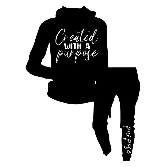 Christian Joggers Youth Two Piece Created With A PurposeChristian Sweatpants Faith God Jesus Bible PantsChristian merch Godpreneurapparel